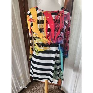 F84 Soft Works long bright colored tunic top